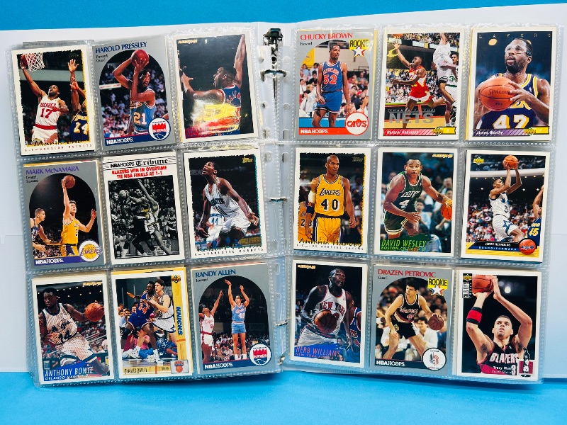 Photo 1 of 195551… final sale no returns/refunds-360 mixed basketball cards in binder