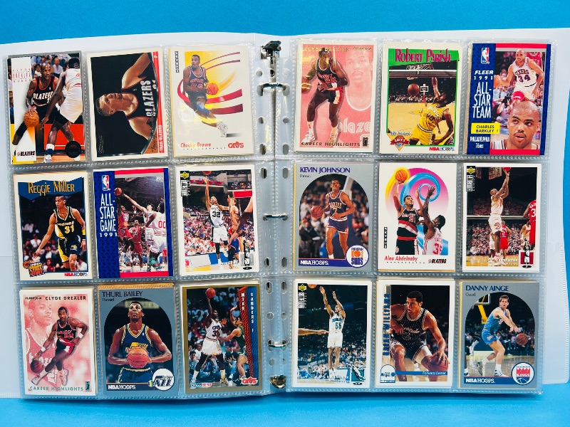 Photo 1 of 195551… final sale no returns/refunds-360 mixed basketball cards in binder