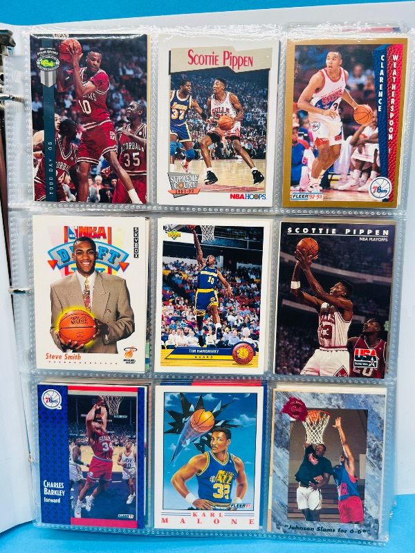 Photo 1 of 195551… final sale no returns/refunds-360 mixed basketball cards in binder