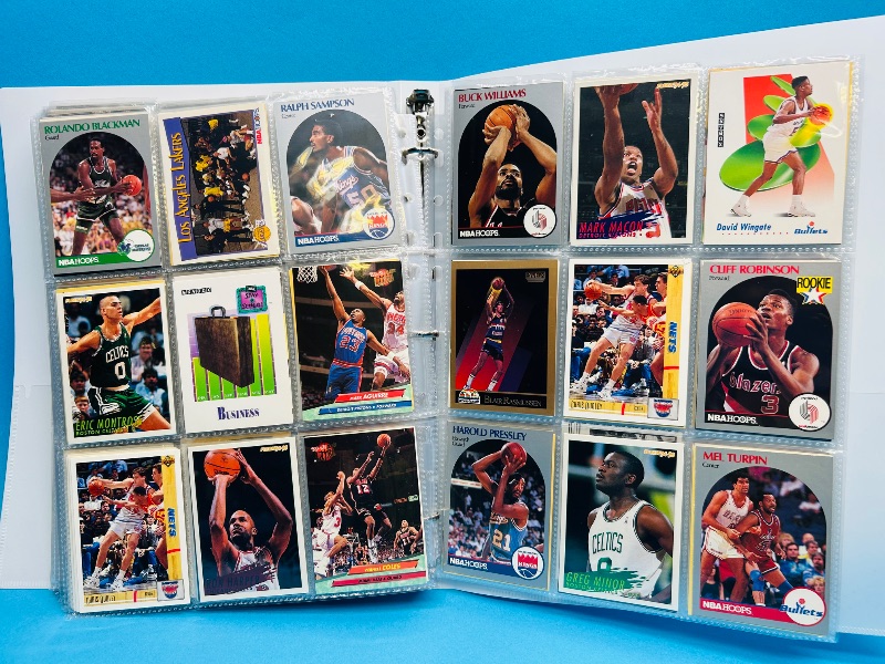 Photo 1 of 195551… final sale no returns/refunds-360 mixed basketball cards in binder