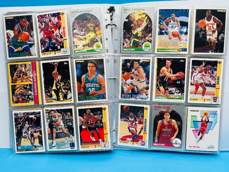 Photo 1 of 195551… final sale no returns/refunds-360 mixed basketball cards in binder