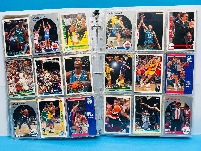 Photo 1 of 195551… final sale no returns/refunds-360 mixed basketball cards in binder
