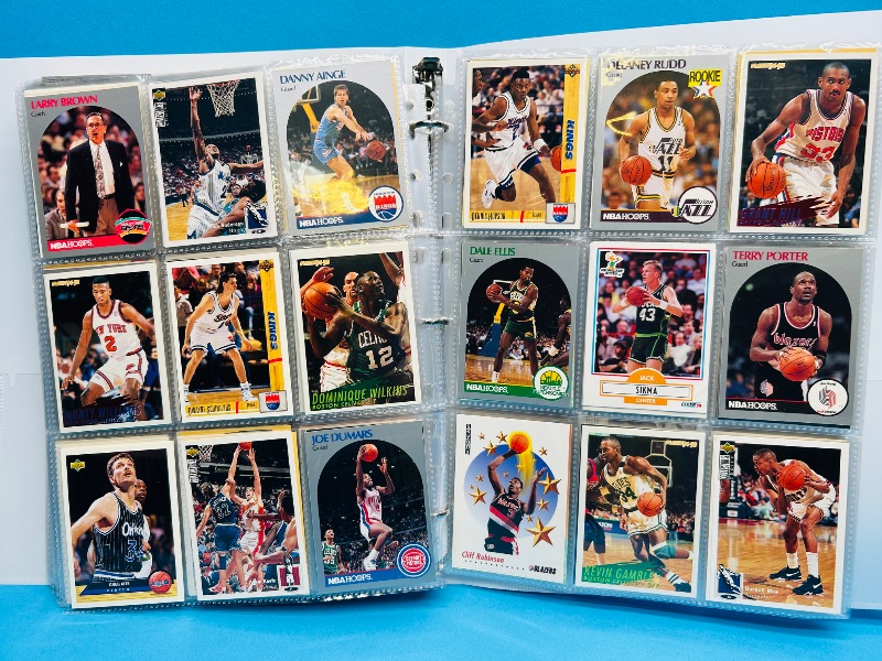 Photo 1 of 195551… final sale no returns/refunds-360 mixed basketball cards in binder