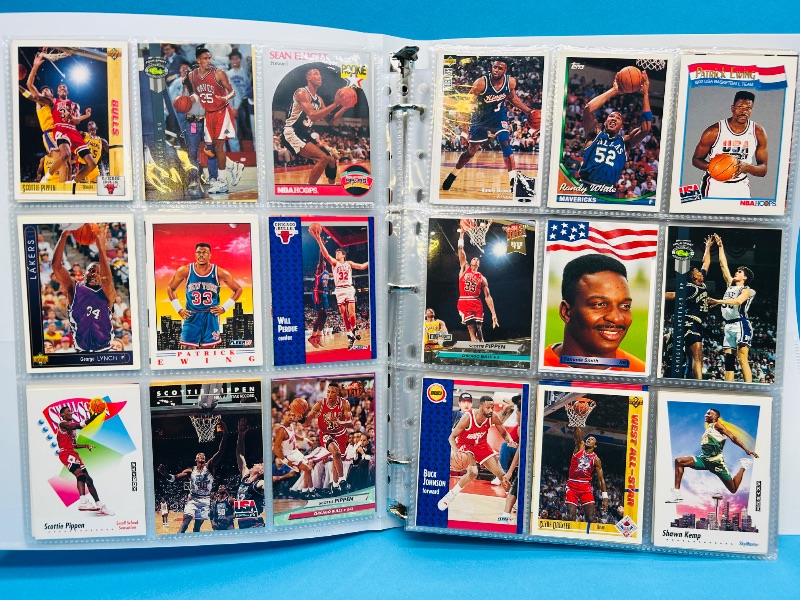 Photo 1 of 195551… final sale no returns/refunds-360 mixed basketball cards in binder