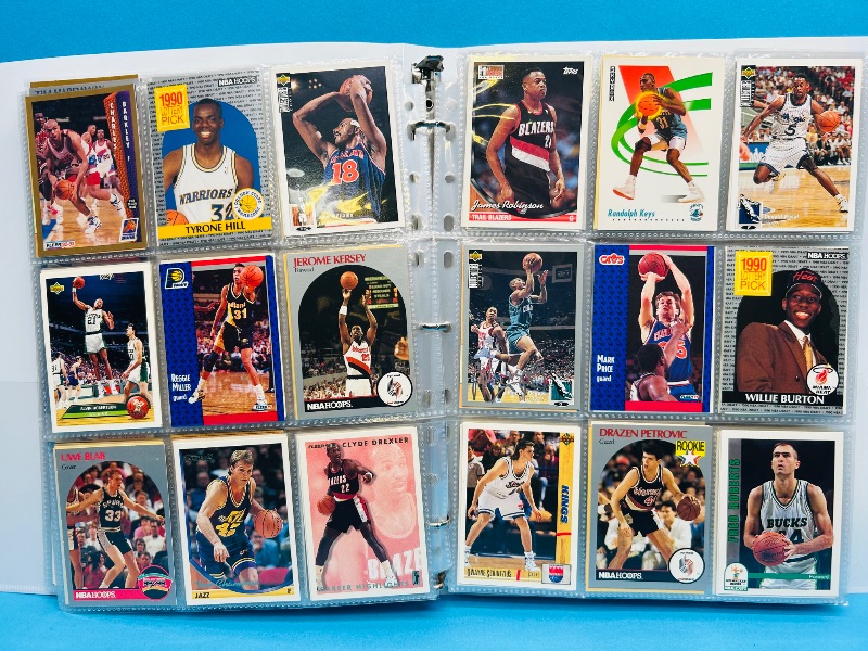 Photo 1 of 195551… final sale no returns/refunds-360 mixed basketball cards in binder