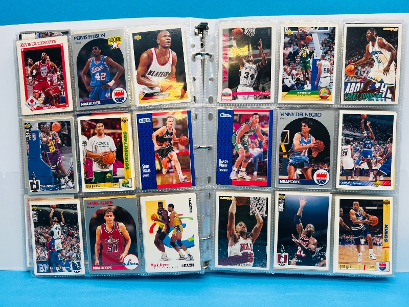 Photo 1 of 195551… final sale no returns/refunds-360 mixed basketball cards in binder