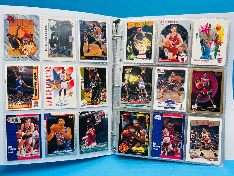 Photo 1 of 195551… final sale no returns/refunds-360 mixed basketball cards in binder