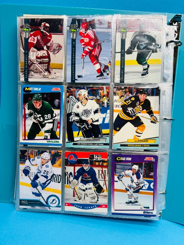 Photo 1 of 195552… final sale no returns/refunds-234 mixed hockey cards in binder