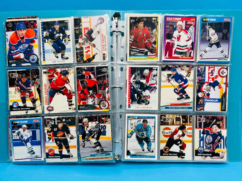 Photo 1 of 195552… final sale no returns/refunds-234 mixed hockey cards in binder