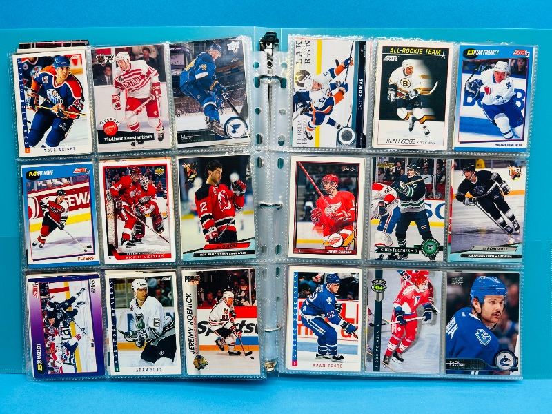 Photo 1 of 195552… final sale no returns/refunds-234 mixed hockey cards in binder