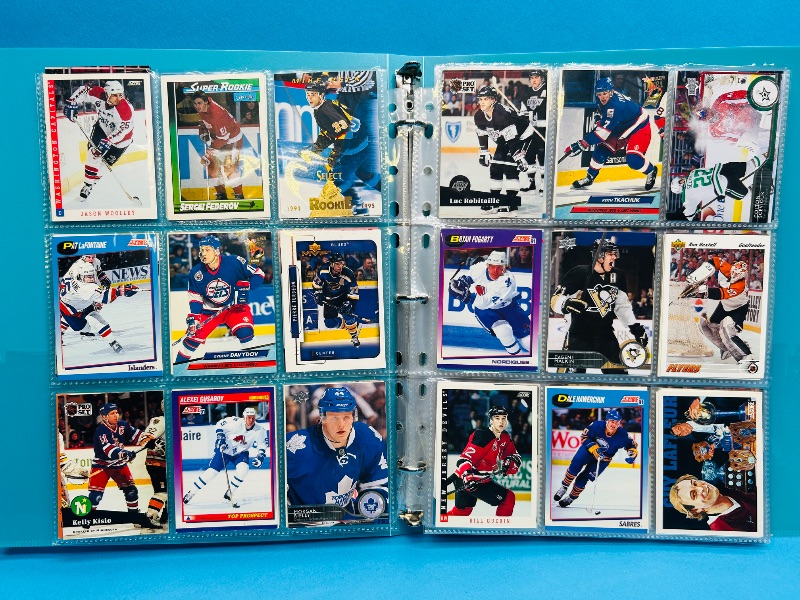 Photo 1 of 195552… final sale no returns/refunds-234 mixed hockey cards in binder