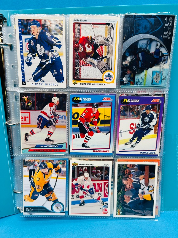 Photo 1 of 195552… final sale no returns/refunds-234 mixed hockey cards in binder