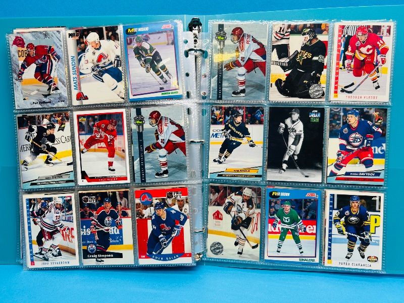 Photo 1 of 195552… final sale no returns/refunds-234 mixed hockey cards in binder