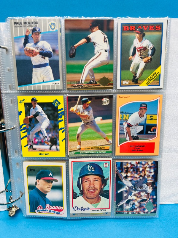 Photo 1 of 195553… final sale no returns/refunds-360 mixed baseball cards in binder