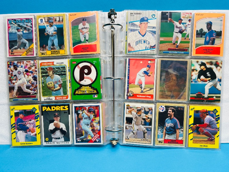 Photo 1 of 195553… final sale no returns/refunds-360 mixed baseball cards in binder