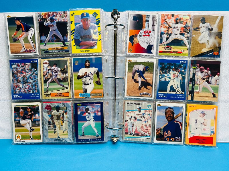 Photo 1 of 195553… final sale no returns/refunds-360 mixed baseball cards in binder