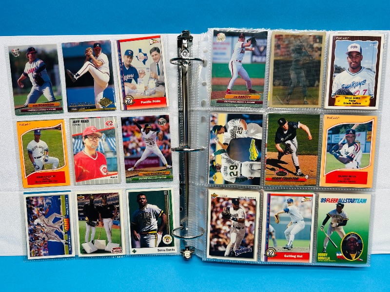 Photo 1 of 195554…  final sale no returns/refunds-360 mixed baseball cards in binder