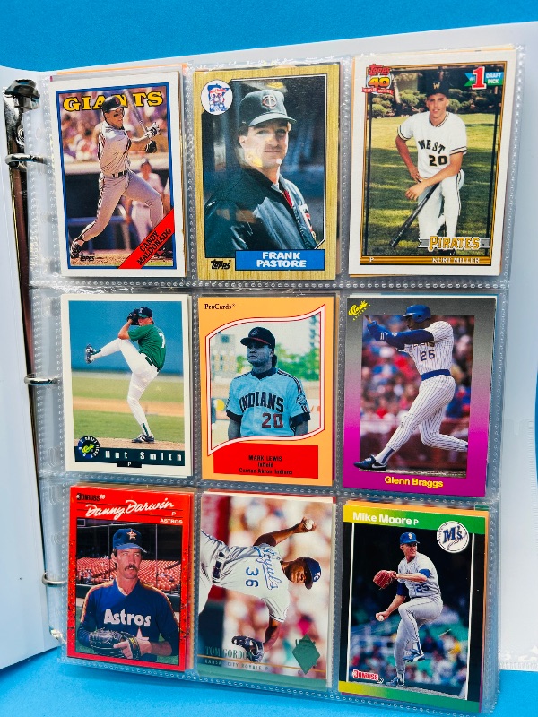 Photo 1 of 195555…  final sale no returns/refunds-360 mixed baseball cards in binder