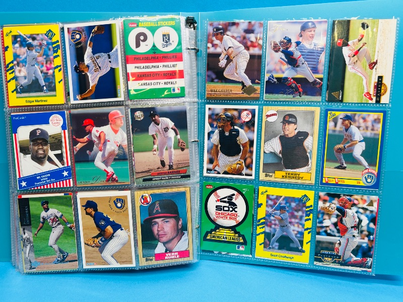 Photo 1 of 195556…  final sale no returns/refunds-360 mixed baseball cards in binder