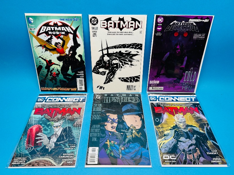 Photo 1 of 195583…6 Batman comics in plastic sleeves 