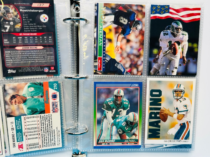 Photo 1 of 195588…final sale no returns / refunds-56 mixed NFL quarterback cards in binder 