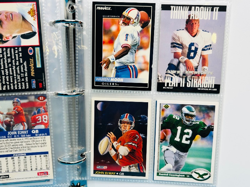 Photo 1 of 195588…final sale no returns / refunds-56 mixed NFL quarterback cards in binder 