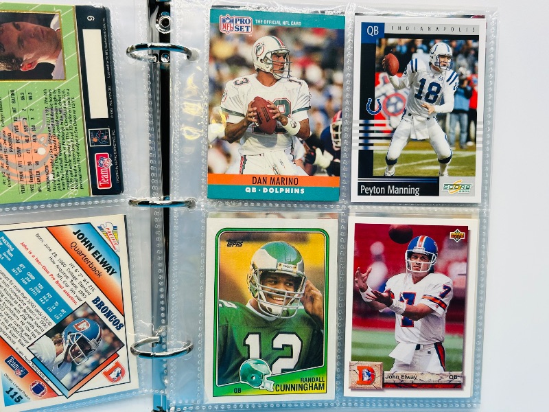 Photo 1 of 195588…final sale no returns / refunds-56 mixed NFL quarterback cards in binder 