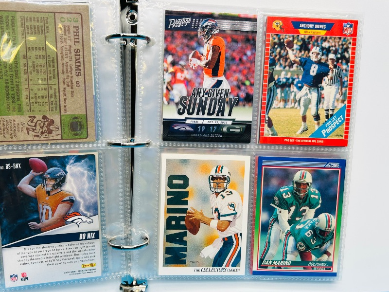 Photo 1 of 195588…final sale no returns / refunds-56 mixed NFL quarterback cards in binder 