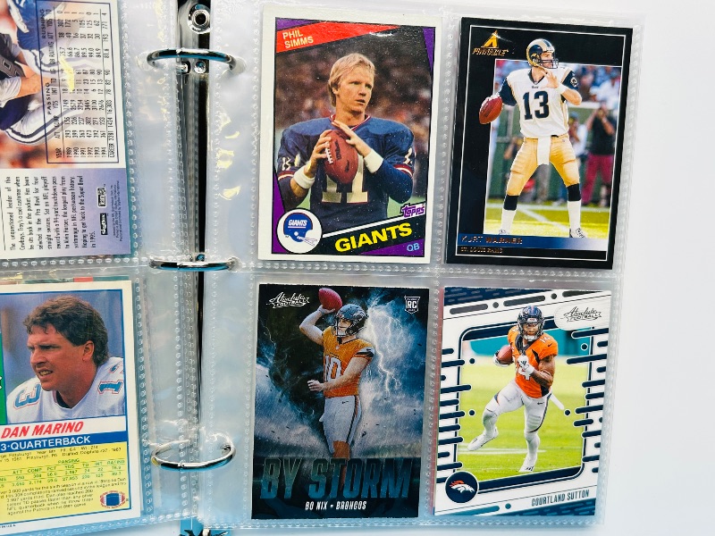 Photo 1 of 195588…final sale no returns / refunds-56 mixed NFL quarterback cards in binder 