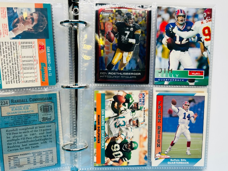 Photo 1 of 195588…final sale no returns / refunds-56 mixed NFL quarterback cards in binder 