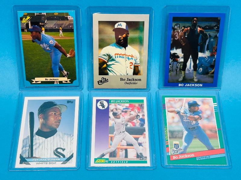 Photo 1 of 195590…6 Bo Jackson cards in hard plastic sleeves 