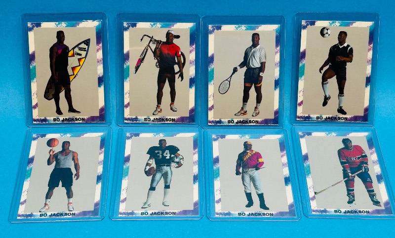 Photo 1 of 195591… 6 Bo Jackson cards in hard plastic sleeves 
