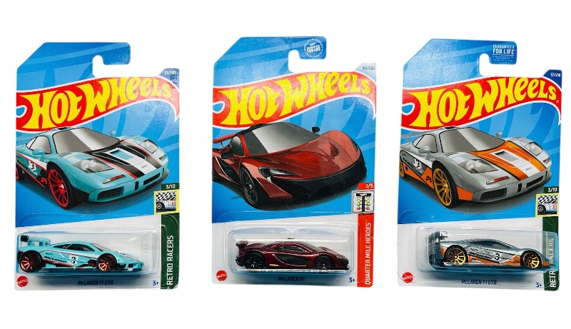Photo 1 of 195612…3  hot wheels die cast Mclaren cars 
