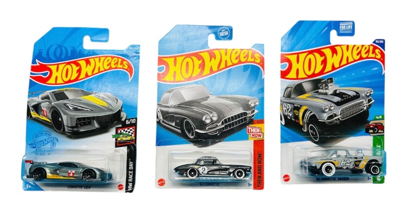 Photo 1 of 195629…3  hot wheels die cast corvette cars