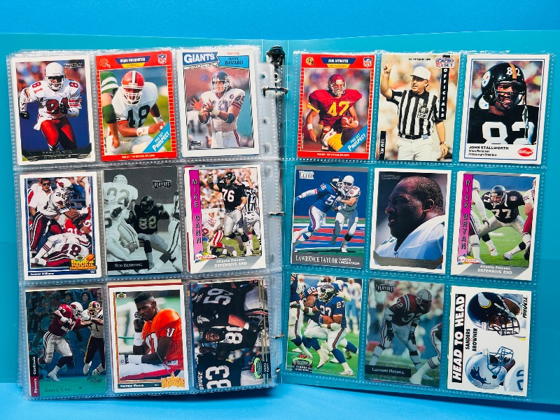 Photo 1 of 195635…final sale no returns/refunds-342 mixed football cards in binder