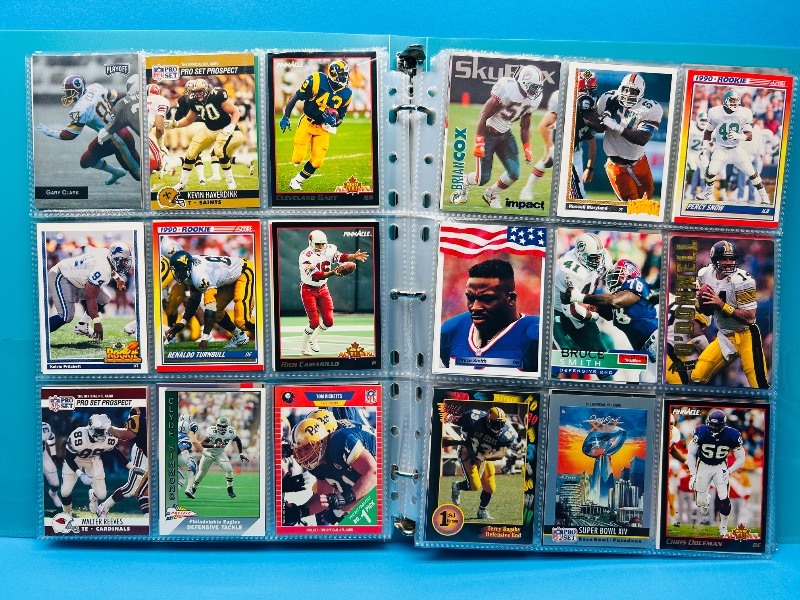 Photo 1 of 195635…final sale no returns/refunds-342 mixed football cards in binder