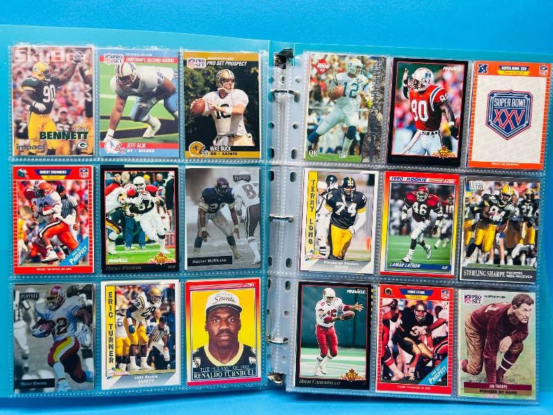 Photo 1 of 195635…final sale no returns/refunds-342 mixed football cards in binder