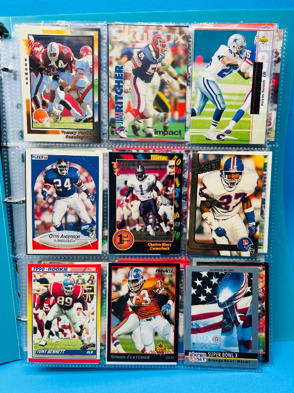 Photo 1 of 195635…final sale no returns/refunds-342 mixed football cards in binder