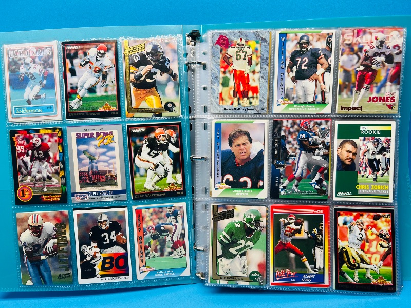 Photo 1 of 195635…final sale no returns/refunds-342 mixed football cards in binder