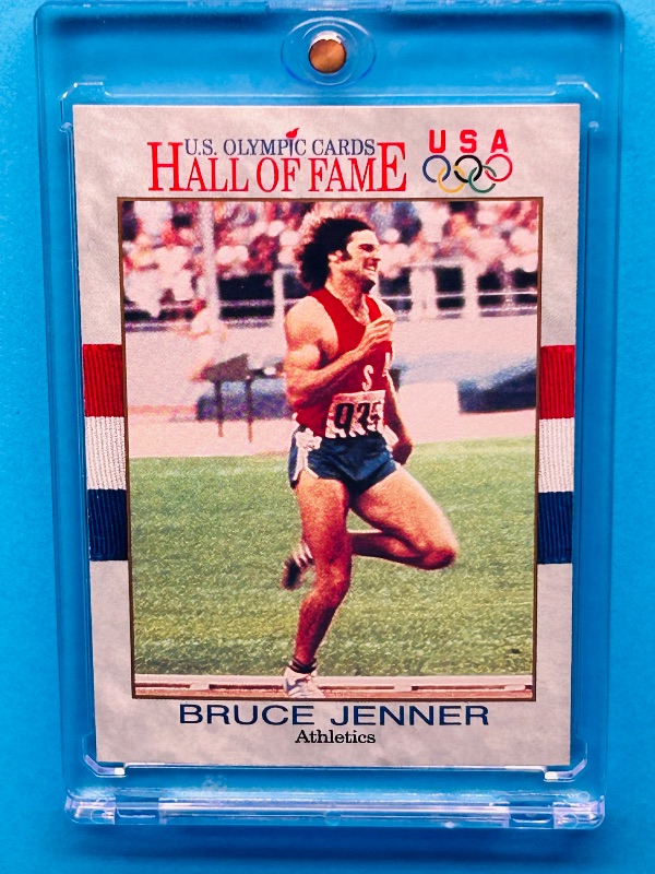 Photo 1 of 195643…Bruce Jenner hall of fame card 33  in hard plastic case