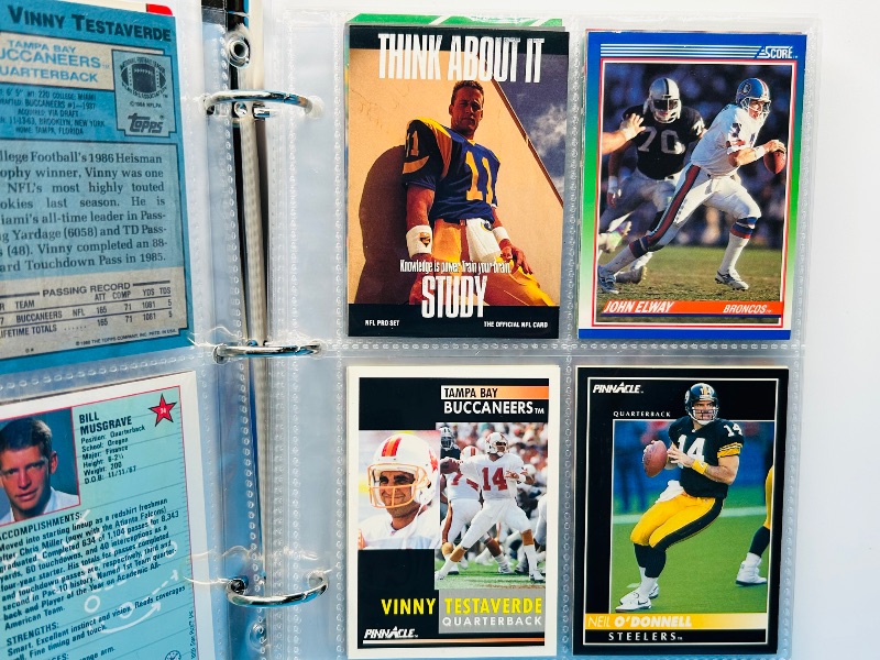 Photo 1 of 195658…final sale no returns/refunds-68 NFL quarterback cards in binder