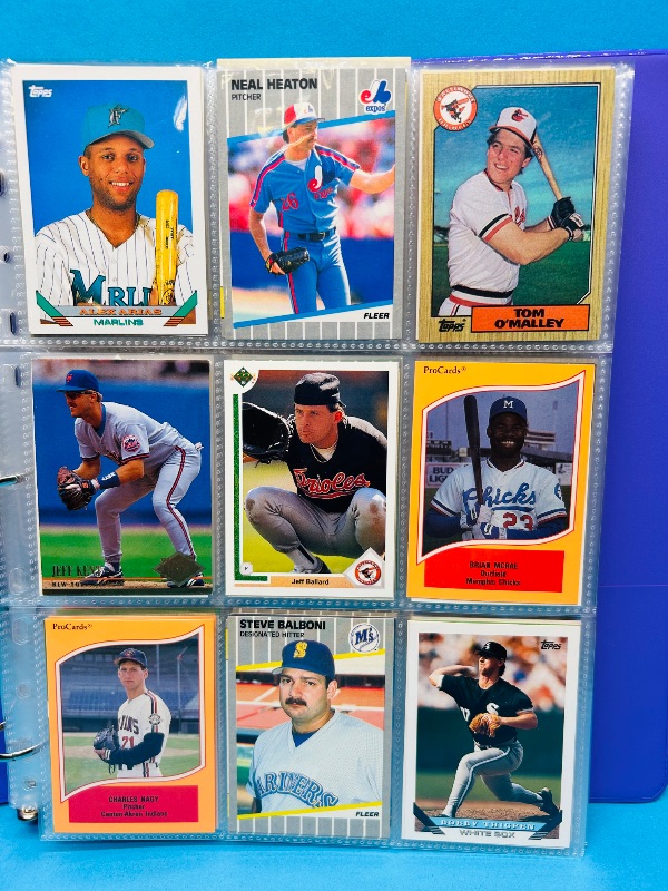 Photo 1 of 195664… final sale no return/ refund-270 mixed baseball cards in binder 