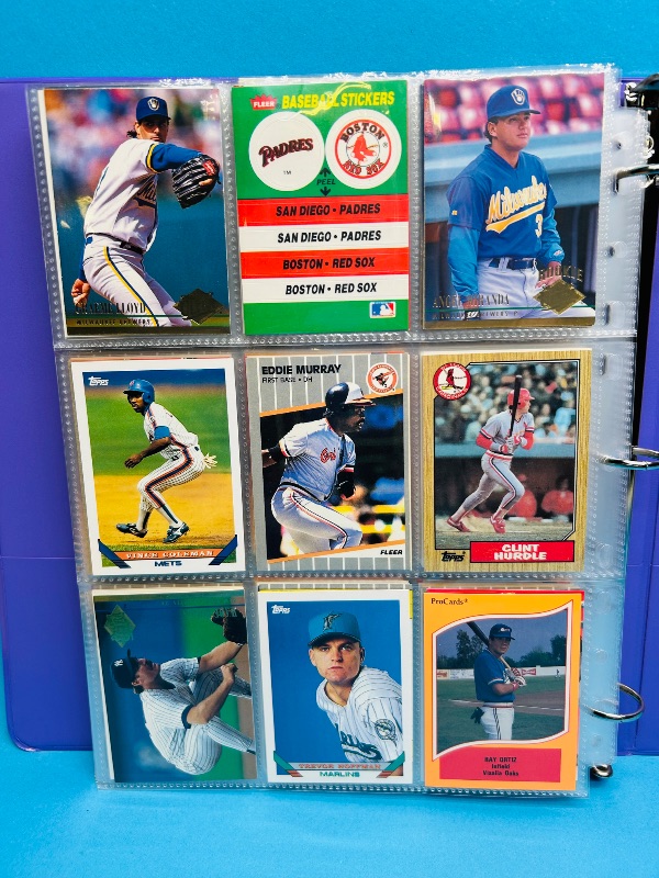 Photo 1 of 195664… final sale no return/ refund-270 mixed baseball cards in binder 