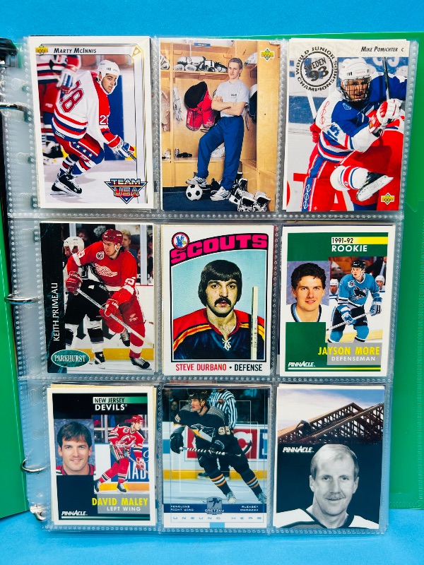 Photo 1 of 195665… final sale no return/ refund-270 mixed hockey cards in binder