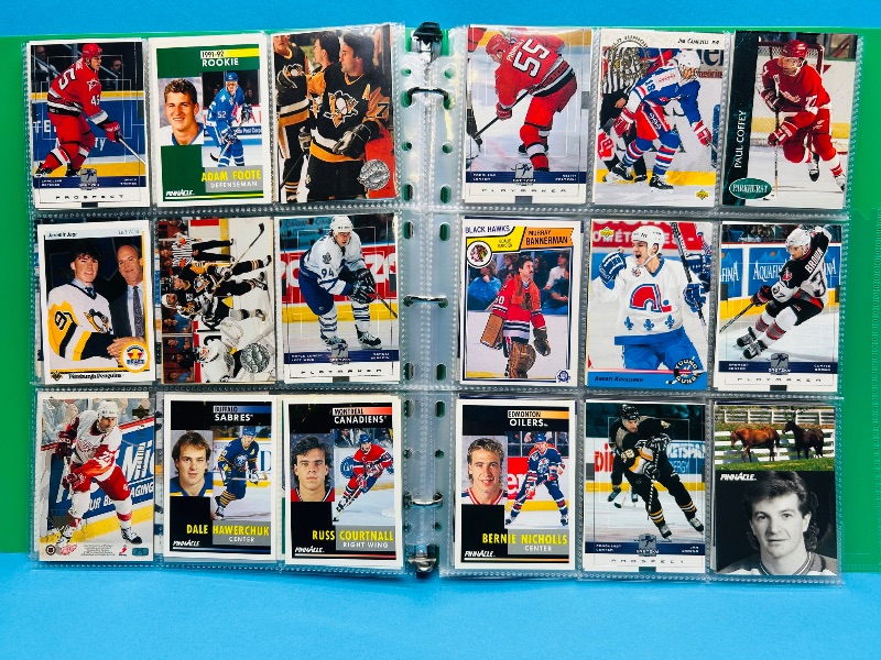 Photo 1 of 195665… final sale no return/ refund-270 mixed hockey cards in binder