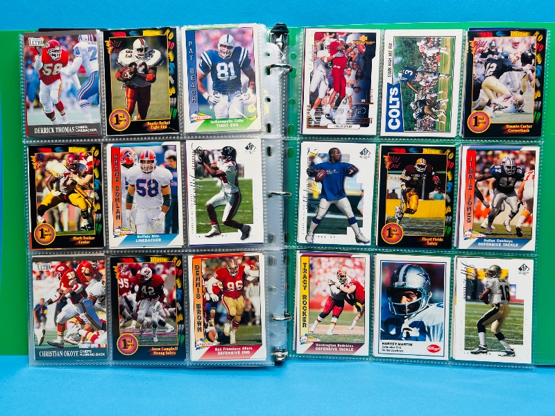 Photo 1 of 195666… final sale no return/ refund-270 mixed football cards in binder 