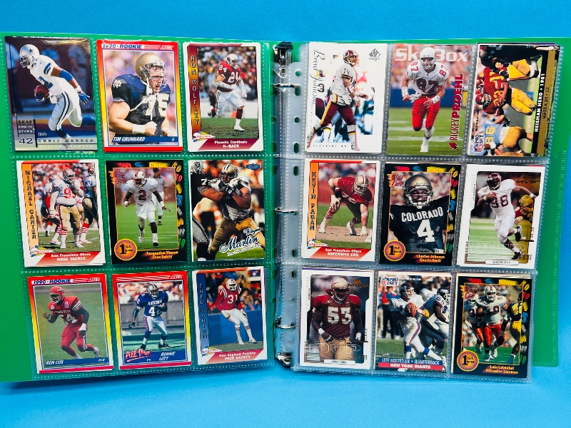 Photo 1 of 195666… final sale no return/ refund-270 mixed football cards in binder 