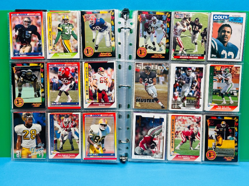 Photo 1 of 195666… final sale no return/ refund-270 mixed football cards in binder 