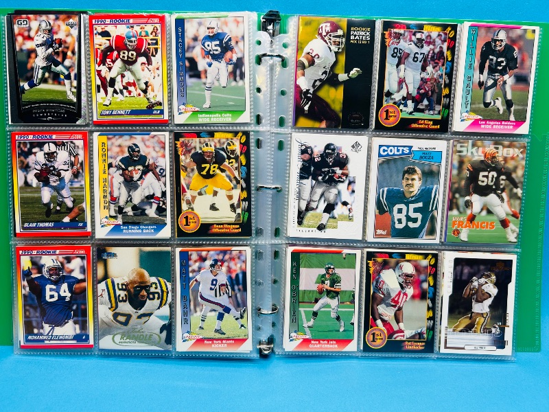 Photo 1 of 195666… final sale no return/ refund-270 mixed football cards in binder 