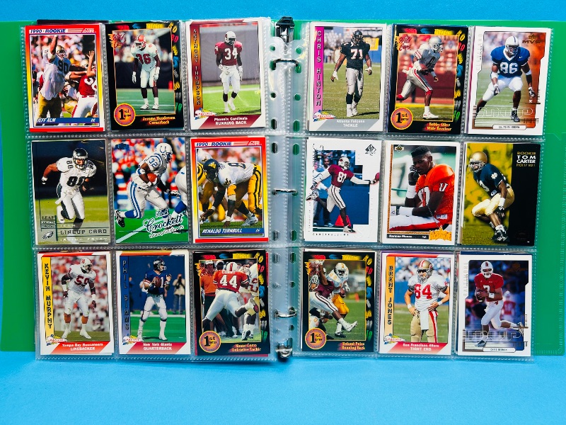 Photo 1 of 195666… final sale no return/ refund-270 mixed football cards in binder 